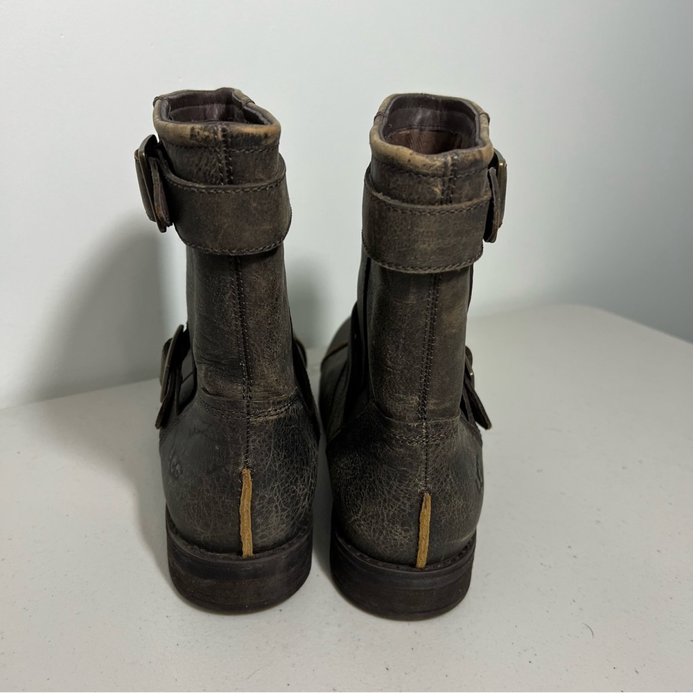UGG Mens Brown Leather Buckled Lancing Boots - Picture 4 of 11